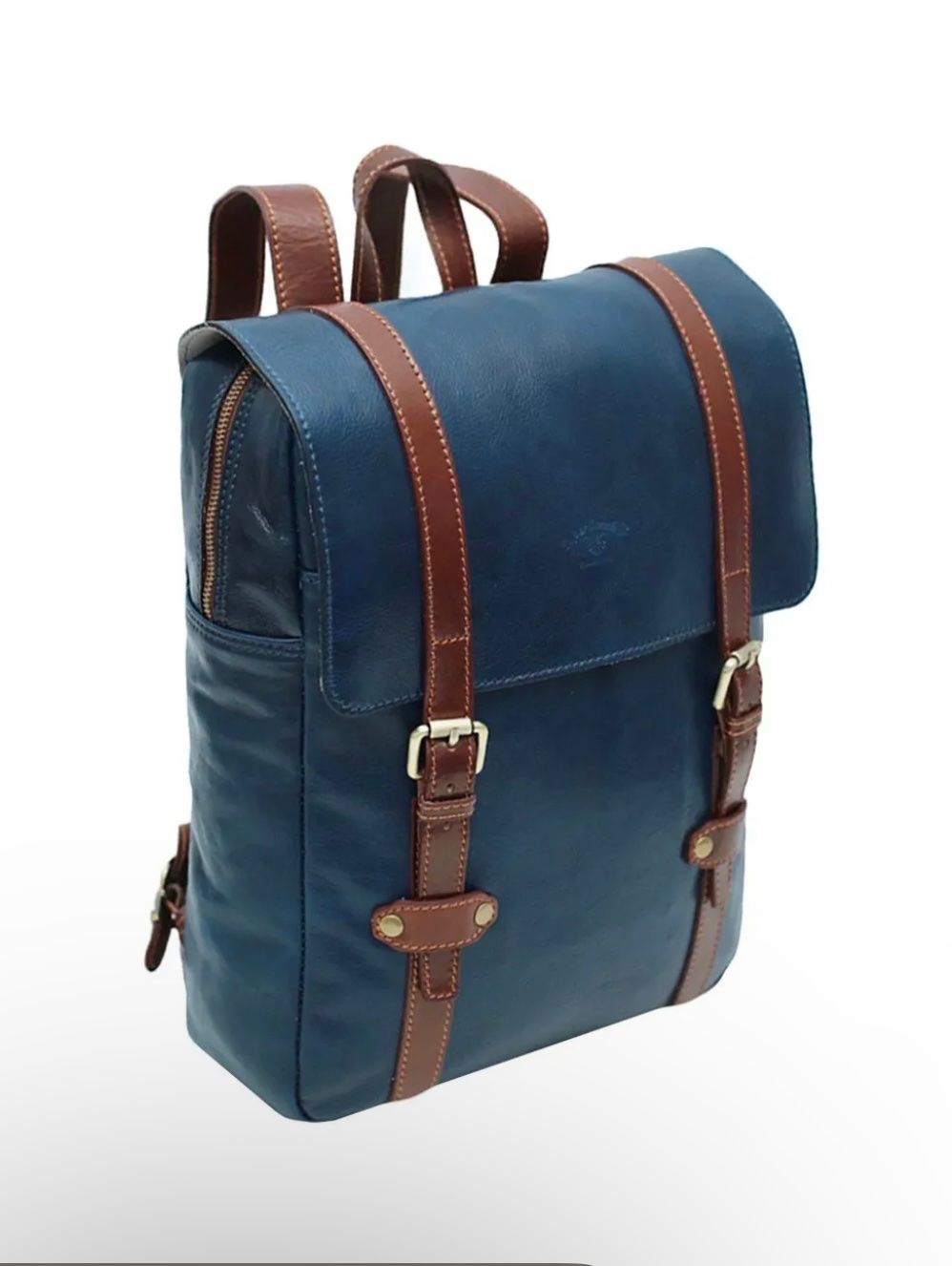 Zaini: Lederrucksack Fiorentino - Farbe: Blau – Nuovo e nell'imballaggio originale da Wittenbach venduto da WWW.DRILUBAGS.CH 6