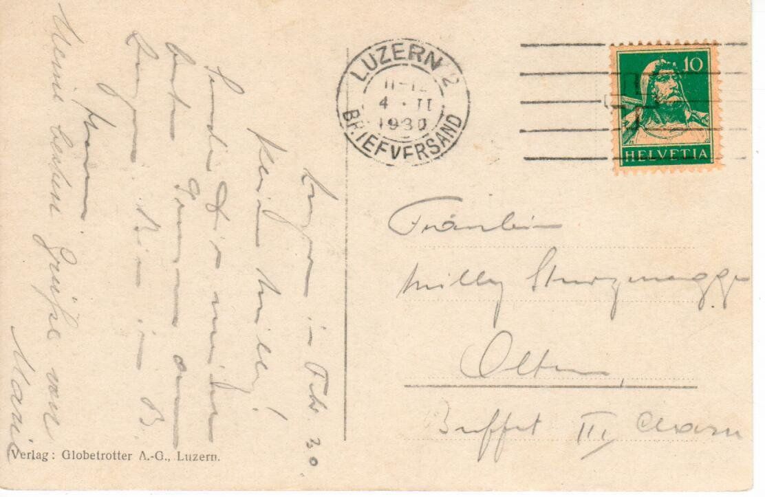 Cartoline postali: Luzern - Bahnhofplatz 1930 – Usato da Wolhusen venduto da Curver9 1