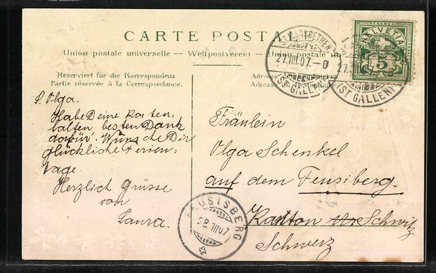 Ansichtskarten: St. Margrethen, Am Bahnhof, Wanderausr – Gebraucht aus Berlin von bartko-reher 1