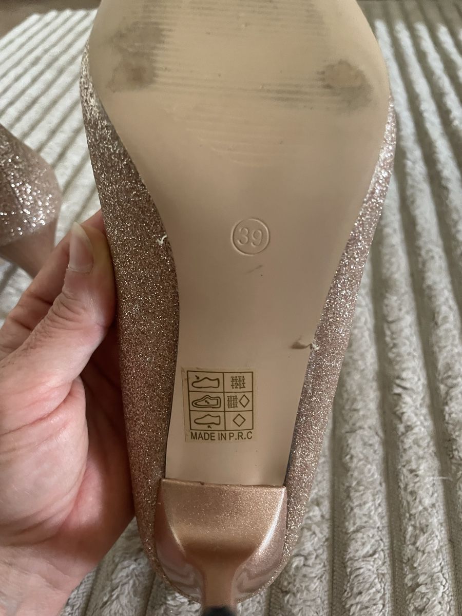 Scarpe da donna: Pumps glitzernd Rosé Grösse 39 neu – Nuovo (secondo la descrizione) da Wädenswil venduto da cha_pf7p 4