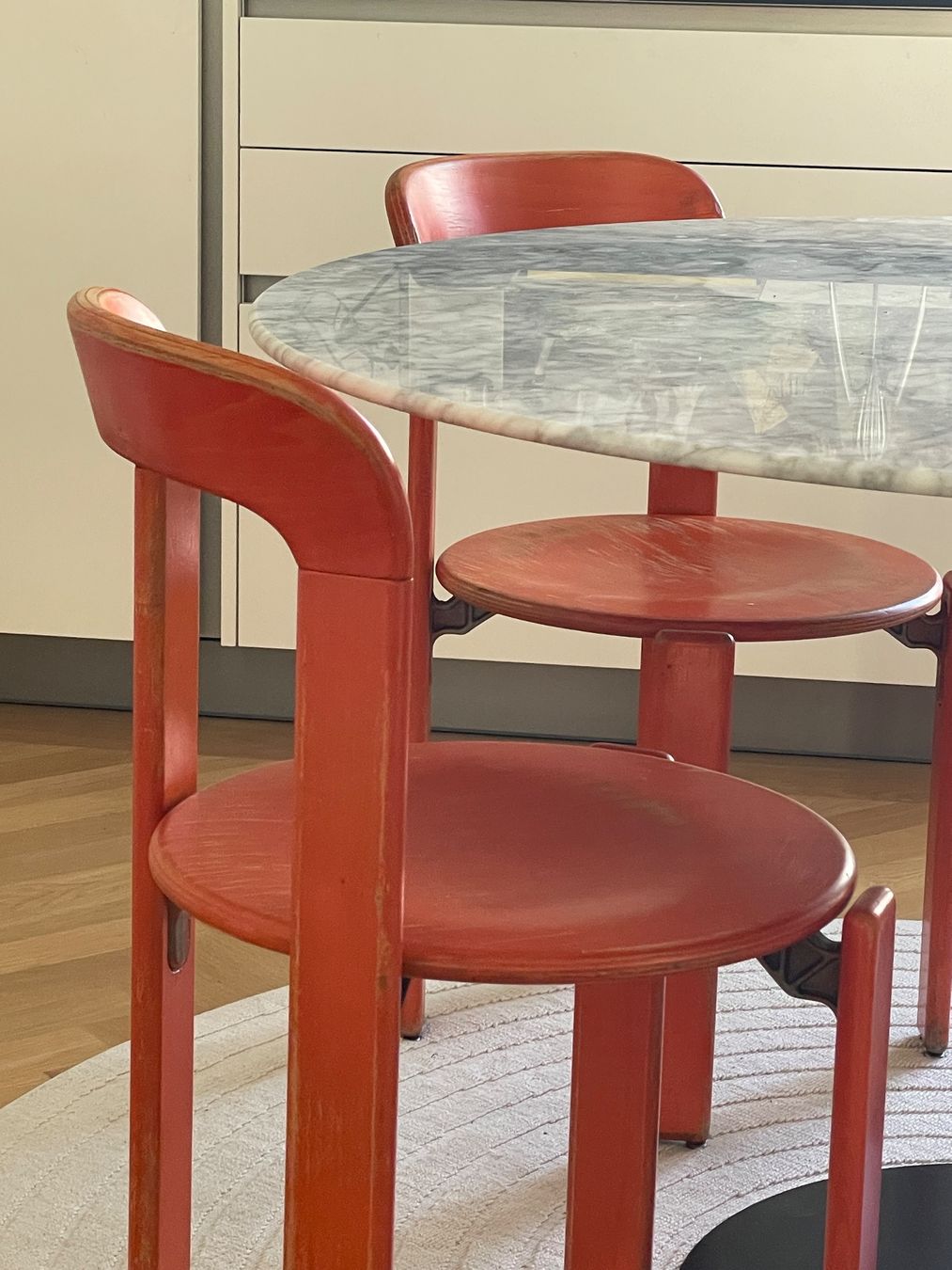 Tavoli: Table ronde avec plateau en véritable marbre – Usato da Genève venduto da Chr_rtb9 2