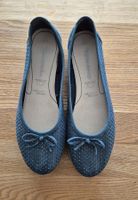 Ballerinas Tamaris Damen Gr 40 blau Lochmuster Neuwertig ...