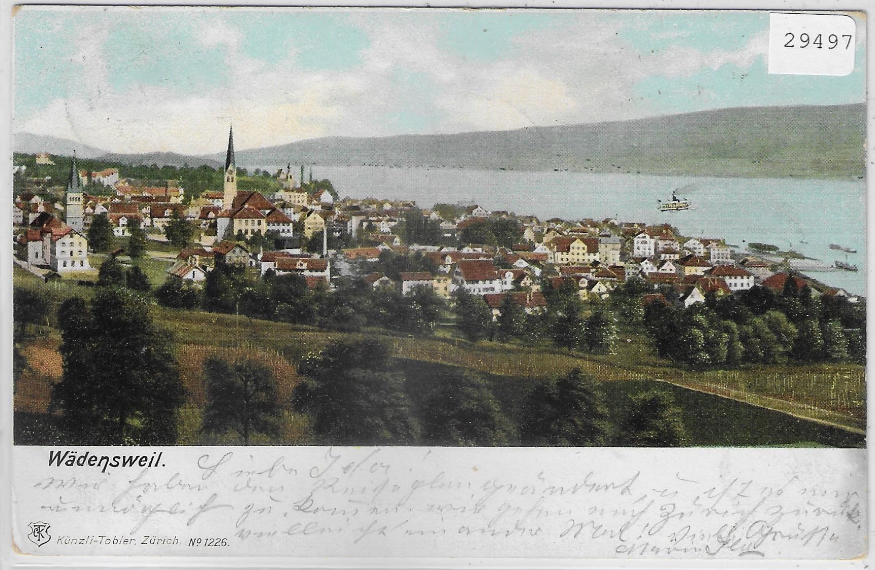 Cartoline postali: Wädenswil - Generalansicht 1906 – Usato da Ettingen venduto da Kartenplanet
