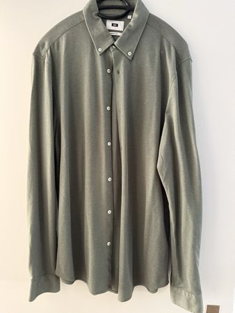 Herren Strickhemd L grau WE Knitted Shirt