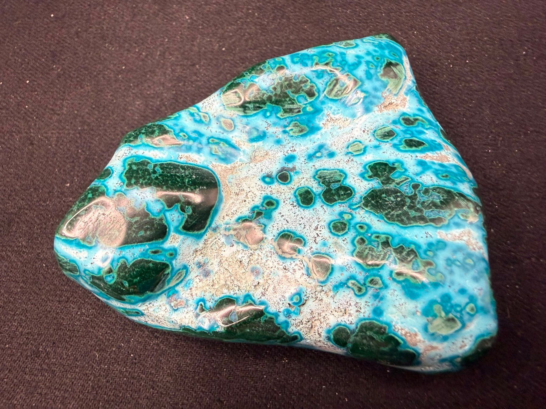 Minéraux & Lithothérapie: Malachit und Chrysocolla poliert – D'occasion à Schinznach Bad par Demerald 7