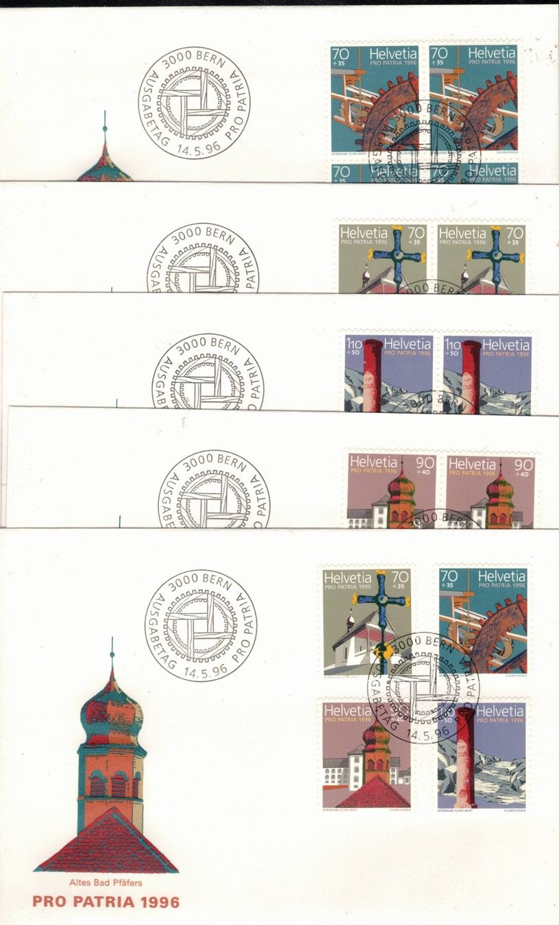 Alle Briefmarken: 1996  FDC 4er PP  aus ABO – Gebraucht aus Rheinau von loxis