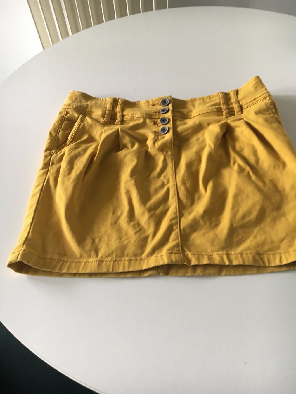 Gonne: Jupe Gr. 40 Jeans-Style senfgelb – Usato da Dällikon venduto da dahi1