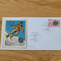 FDC mit Seidenbild 1974 St.Moritz