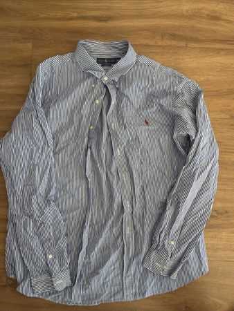 Ralph Lauren Hemd gestreift blau weiss Grösse XXL slim fit