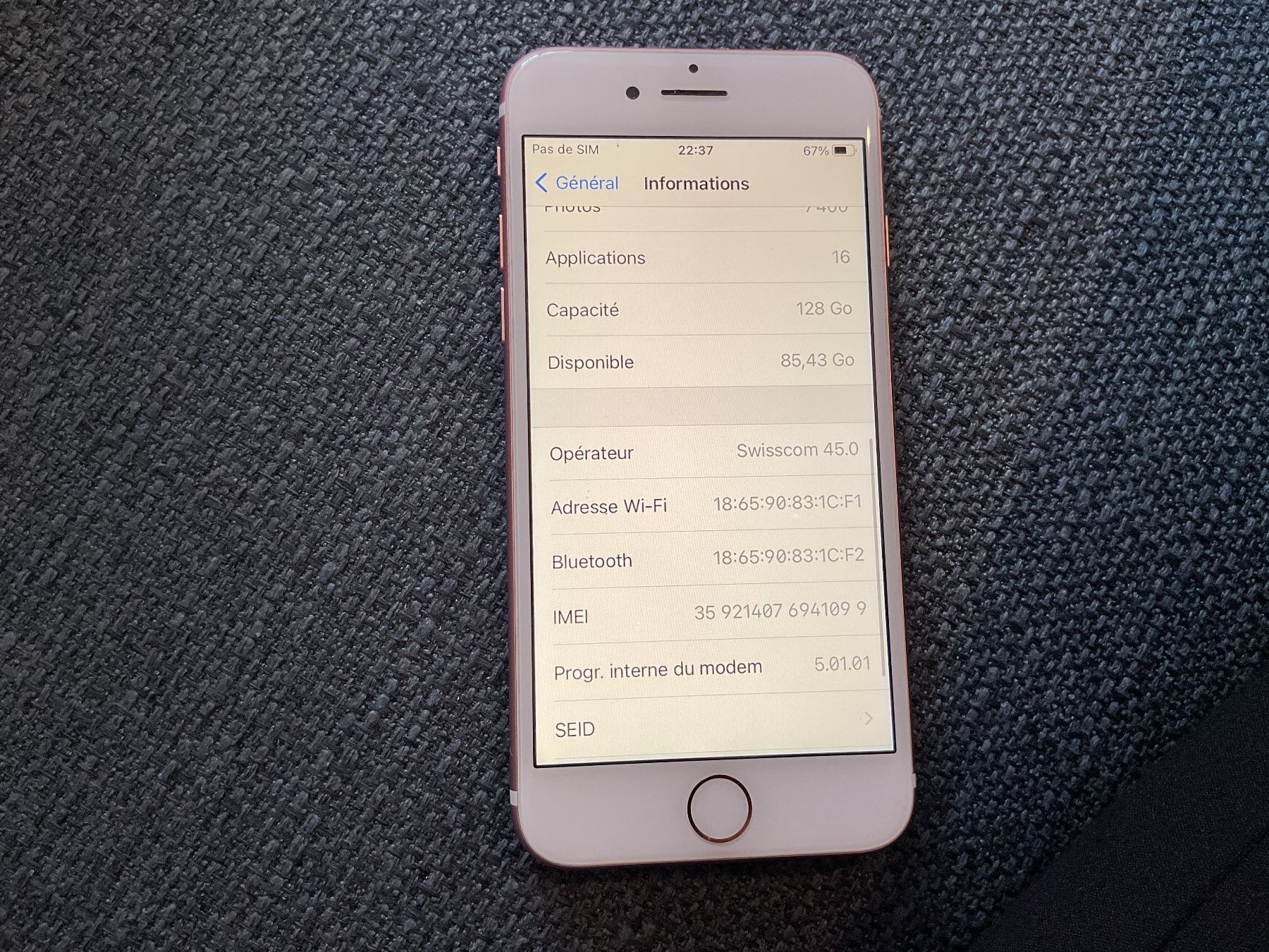 Apple Telefoni cellulari / Smartphones: Apple iPhone 7 128 Go – Usato da Icogne venduto da cen_h97r 8
