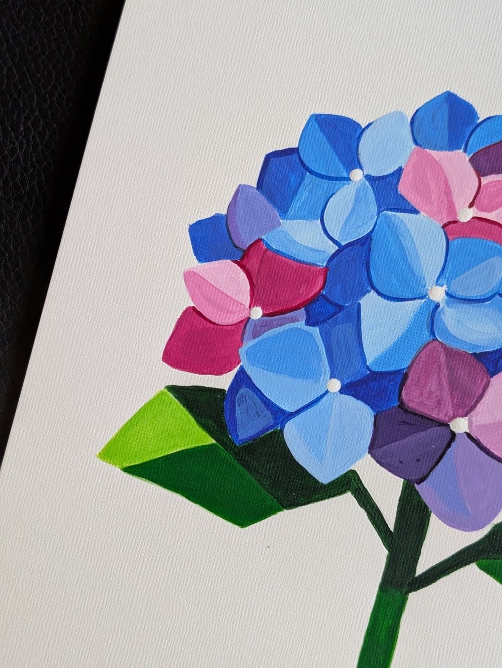 Gemälde: Hand Painted Hydrangea painting – New – Neu und originalverpackt aus Winterthur von LaVieColor 7