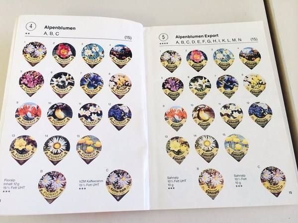 Coperchi dei cremini per caffè: Kaffeerahmdeckeli Katalog ! Käppeli ! 91 – Usato da Brügg BE venduto da rutschimedizin 1