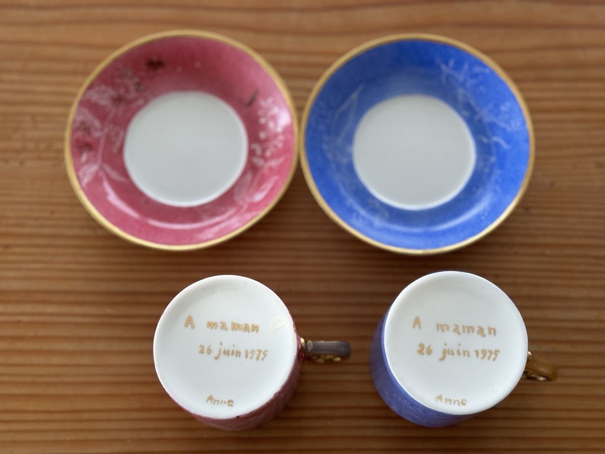 Tazze: 2 Espressotassen mit Goldrand, personalisiert – Usato da Lanzenhäusern venduto da Galaa 2