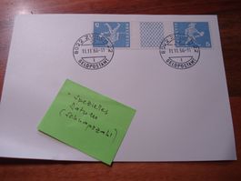 Karte mit speziellem o 11.11.66-11, 8022 Zürich Geldpostamt