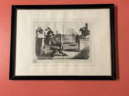 Lithographie Nouvelle scene de Don Juan 1838 gerahmt 39-53cm