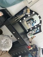 Schminktisch schwarz mit 2 Schubladenelementen