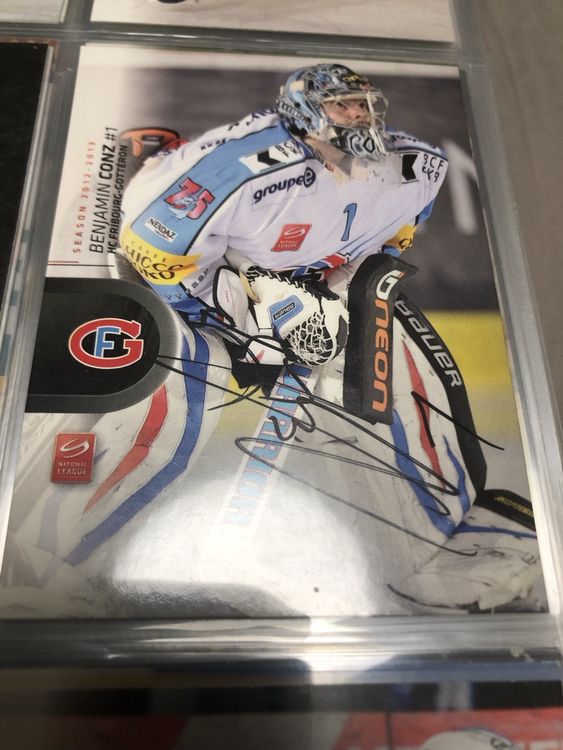 Benjamin Conz Fribourg Ambri Ajoie Hockey Card signiert Kaufen auf
