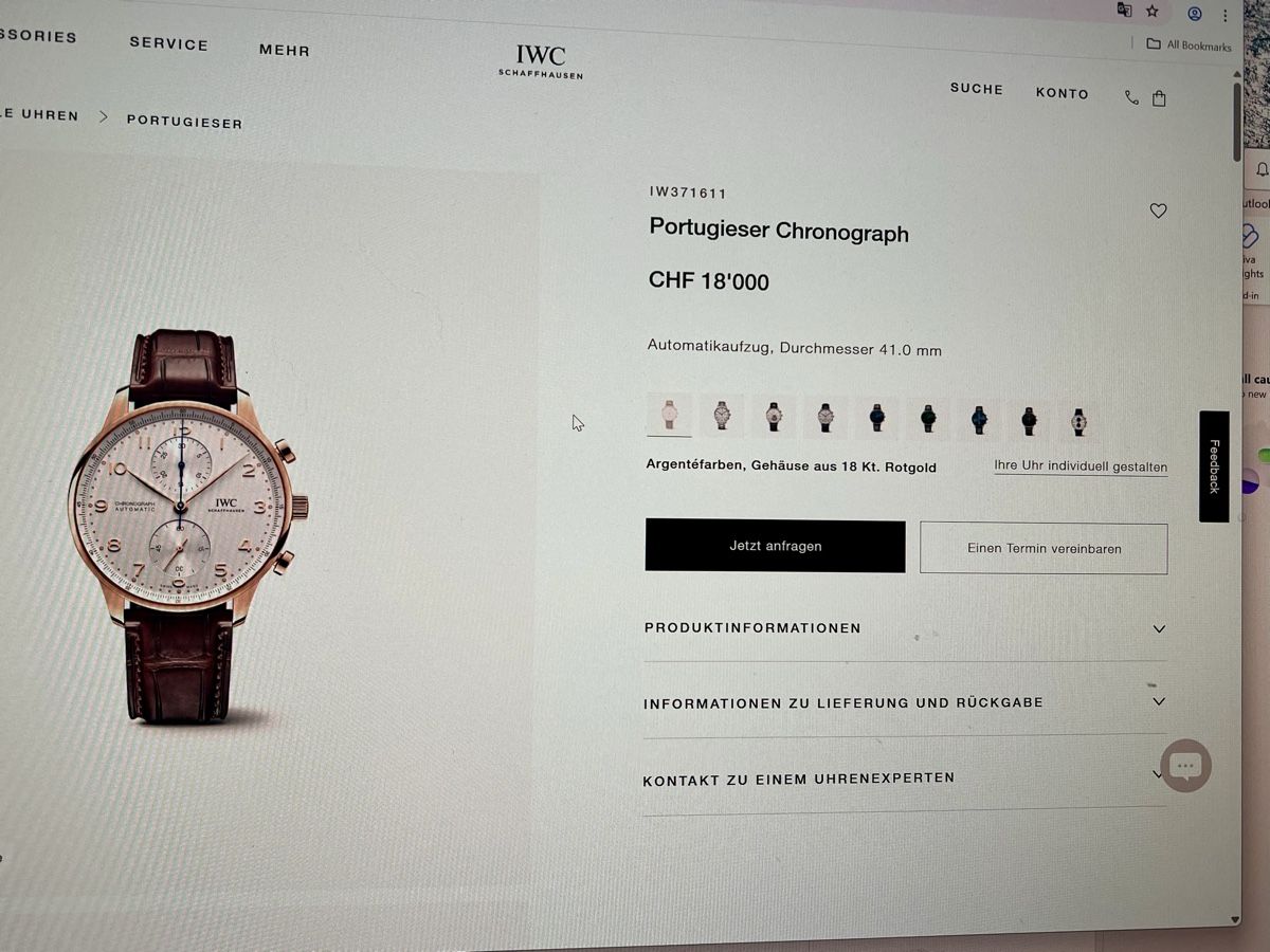 IWC Uhren: IWC Portugieser Chronograph Rosegold – Gebraucht aus Oberägeri von Tessa0611 8