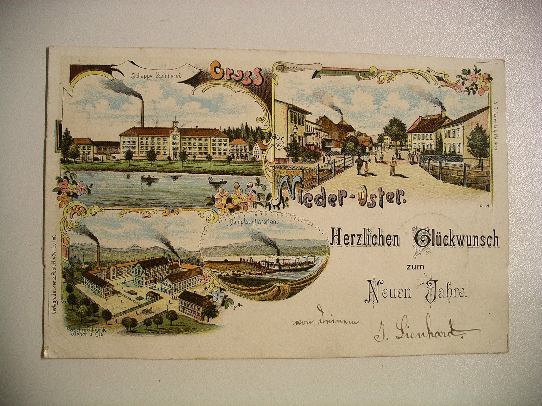 Cartes postales: farbige LithoAK NIEDER - USTER – D'occasion à Oberhofen am Thunersee par luuping99