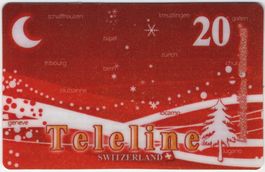 20 CHF Teleline, Winter - seltene Prepaid Telefonkarte