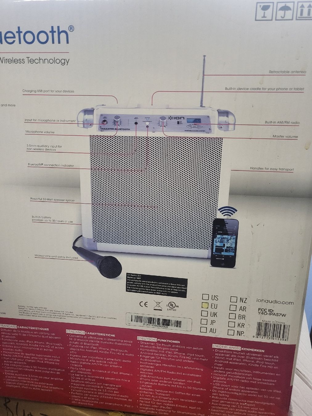 Lettore multimediale portatile: Tragbarer Bluetooth Lautsprecher mit Mikrofon – Nuovo e nell'imballaggio originale da Oberrüti venduto da big-lebowski 2