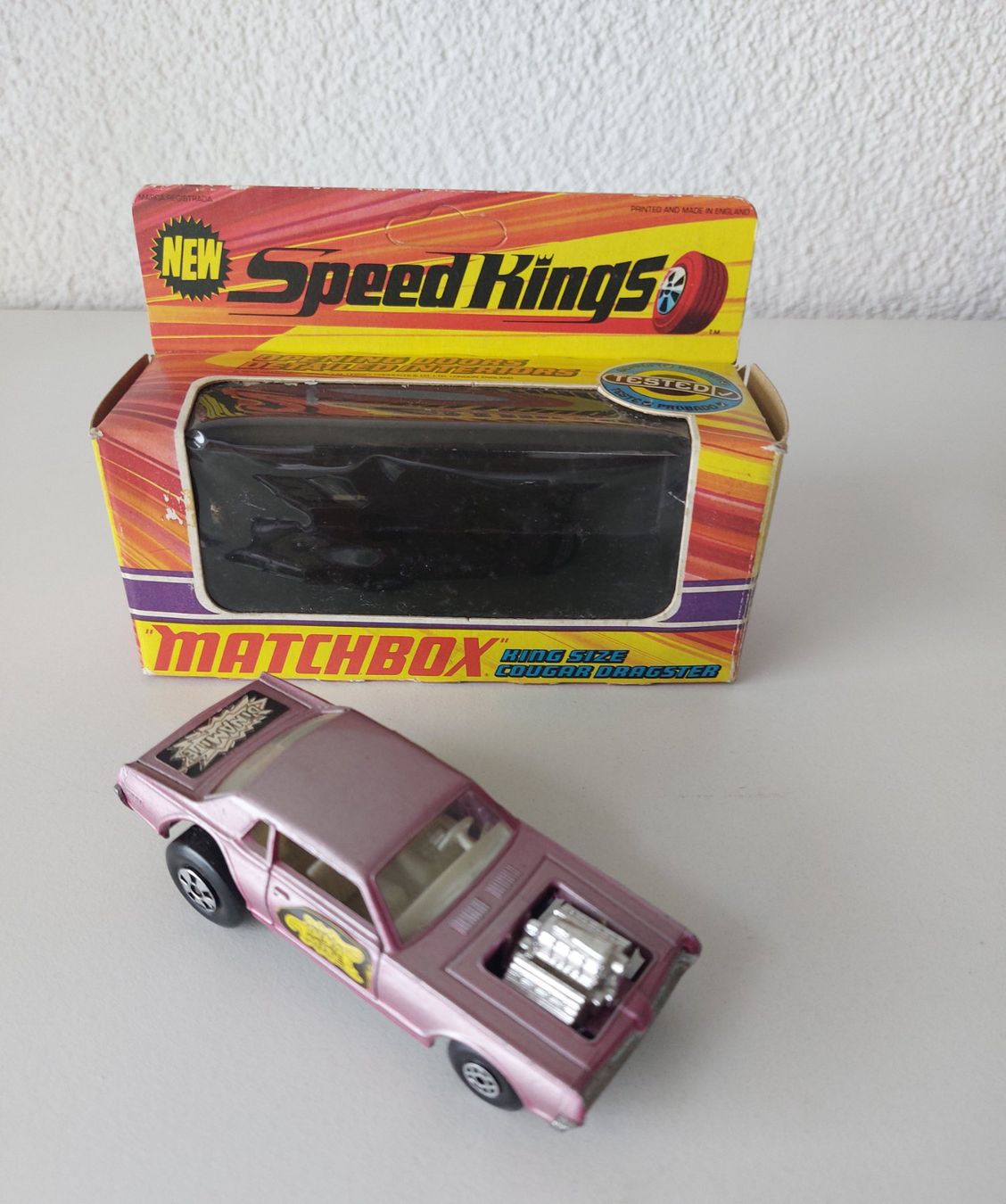 Matchbox Modellini d'auto: MATCHBOX SPEED KINGS K-21 COUGAR DRAGSTER mit Box – Nuovo e nell'imballaggio originale da Schenkon venduto da Elbarto007 1