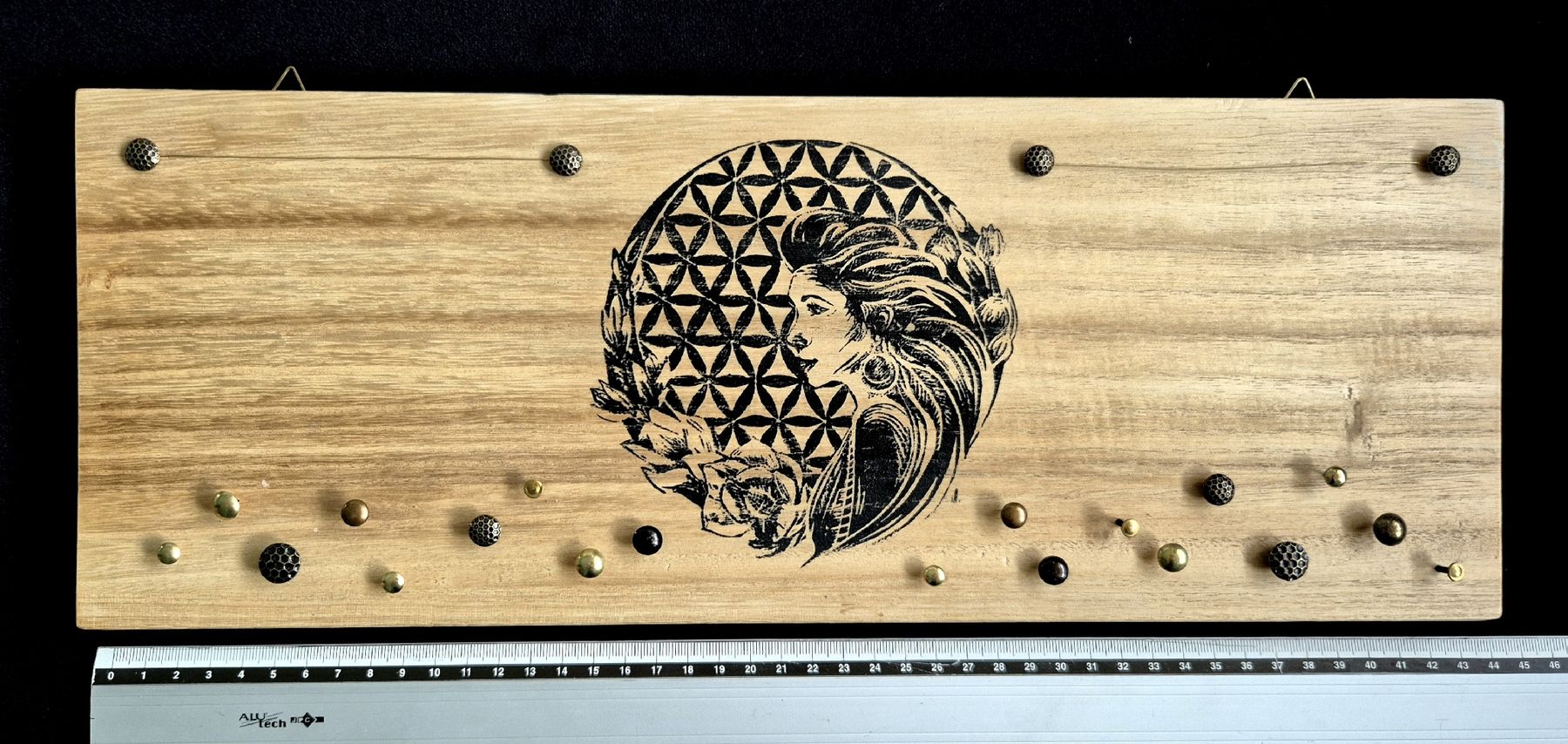 Foto & Immagini: Schmuckdisplay Blume des Lebens • handgemachter Linolschnitt – Nuovo (secondo la descrizione) da Bern venduto da Fuxji17 5