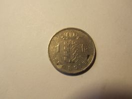 Münze Belgien 1 Franc von 1953