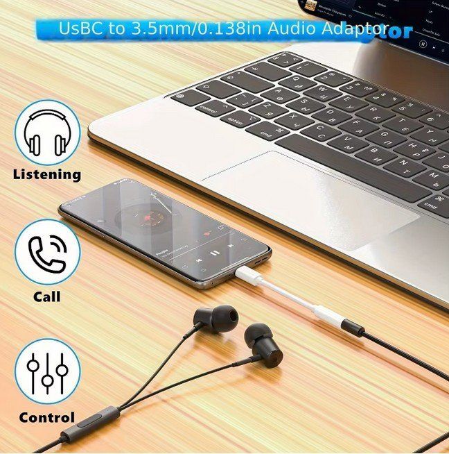 Unità & Adattatore: Adapter USB C  zu 3.5mm Buchse Weiss und Neu – Nuovo e nell'imballaggio originale da St. Margarethen TG venduto da Smiley-Face 1