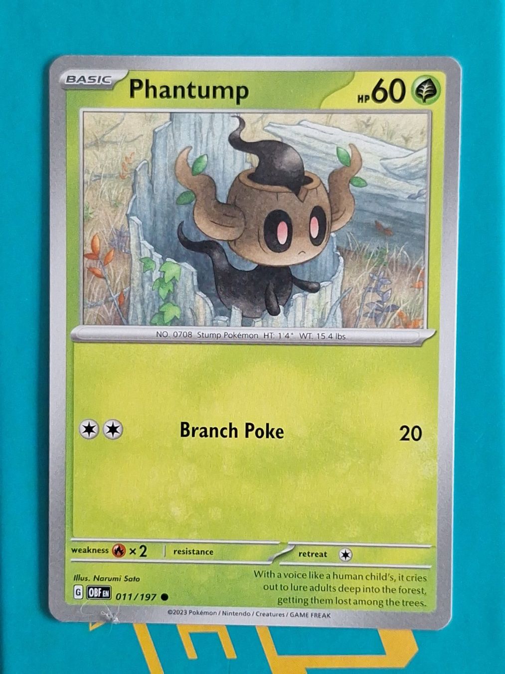 Pokémon Carte collezionabili: Phantump - Pokemon Obsidian Flames – Usato da Altstätten SG venduto da GGsGameshop
