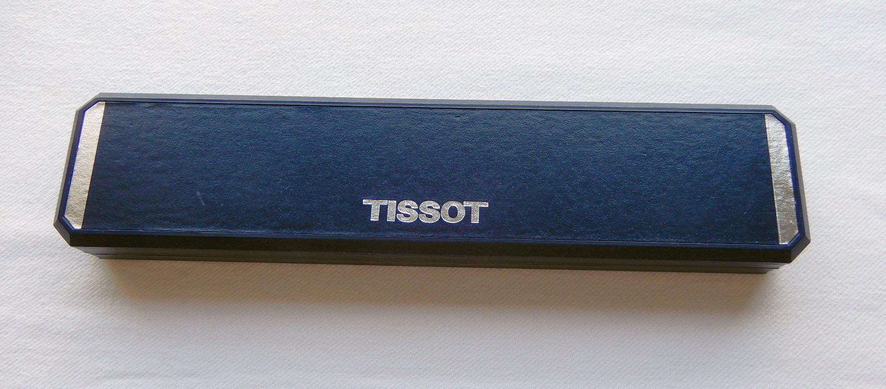 Uhrenboxen: Tissot Uhren Box dunkelblau lang – Gebraucht aus Trasadingen von Traadinger
