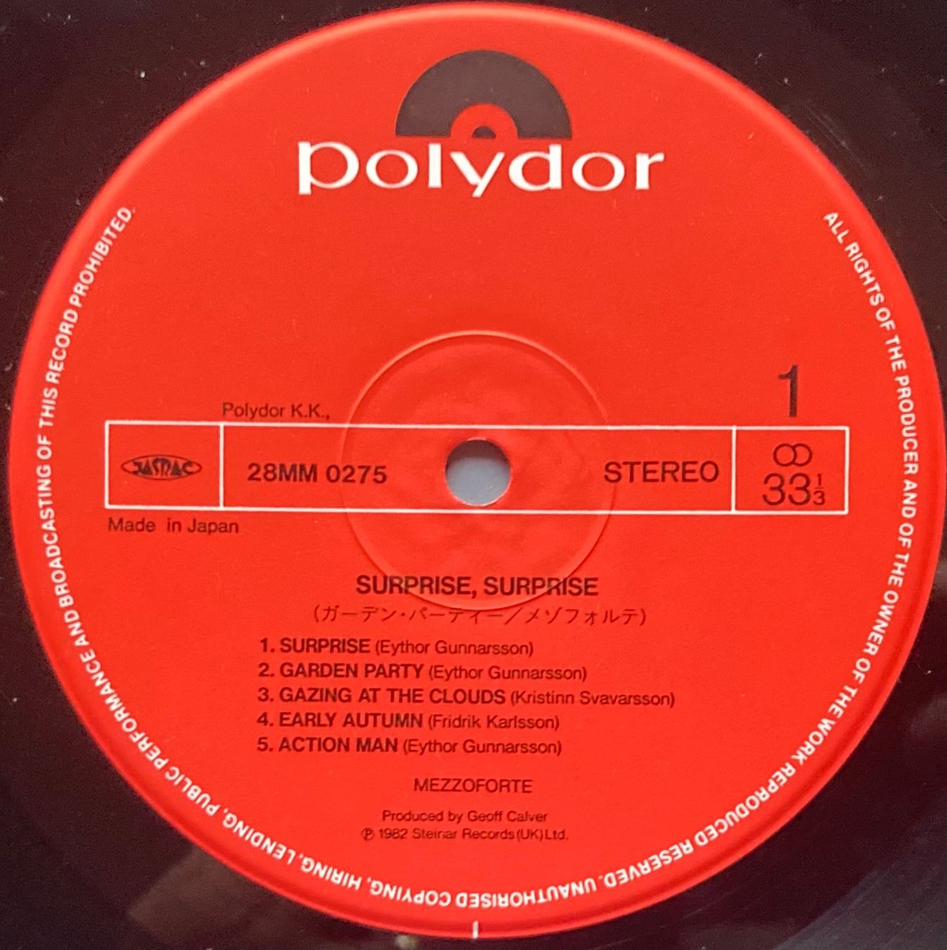 Dischi in vinile: MEZZOFORTE - SURPRISE SURPRISE – Usato da Poliez-Pittet venduto da Newtown-Records 4