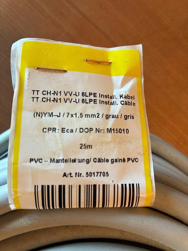 Cavi: TT Kabel 7x1.5mm2 – Nuovo e nell'imballaggio originale da Ottikon venduto da Garad07 1