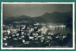 Lugano-Paradiso di Notte,  ca.1930, gelaufen