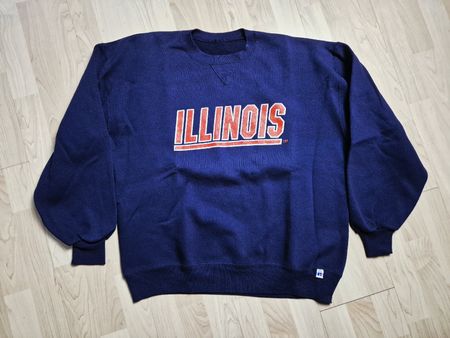Vintage Illinois College Pullover Grösse L