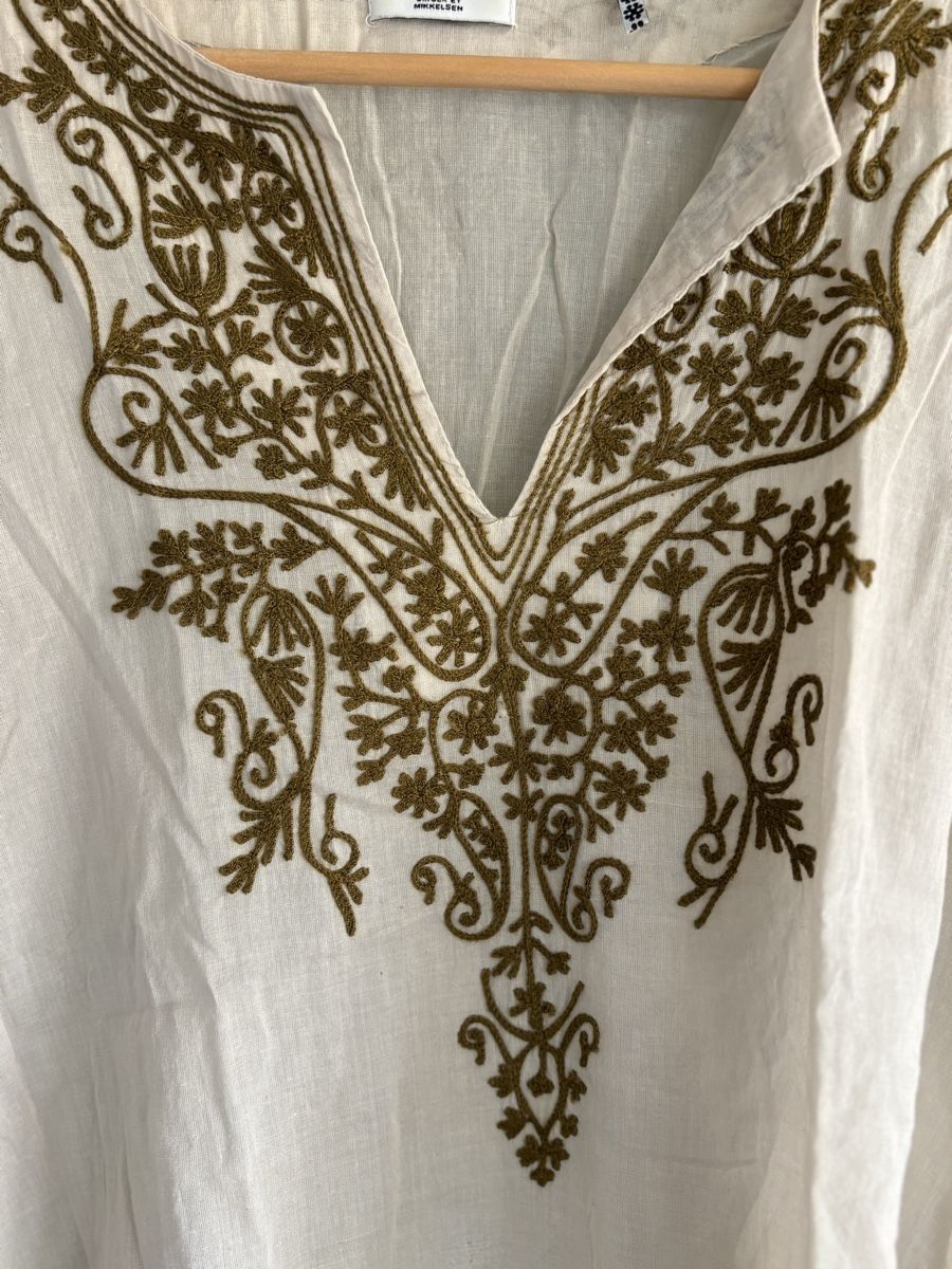 Camicette: DAY Boho Bluse bestickt Baumwolle Gr. 38 beige – Usato da Zürich venduto da divewhites01 2