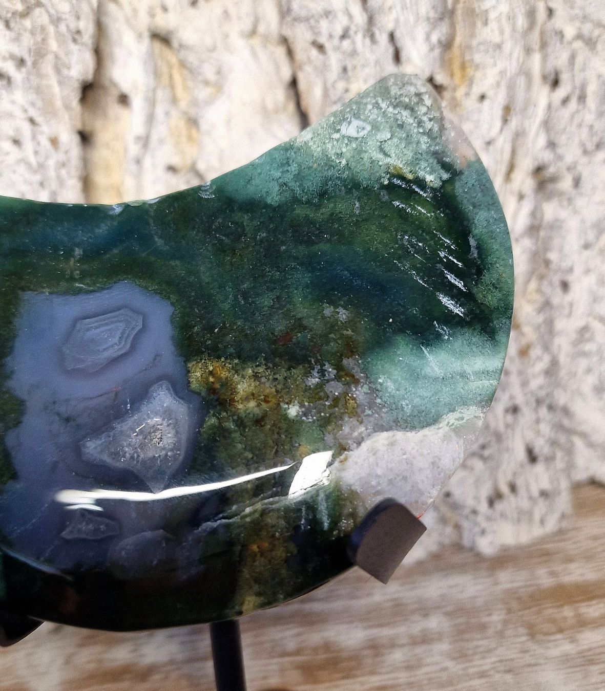 Mineralien & Heilsteine: Moosachat Mond 220g – Neu (gemäss Beschreibung) aus Matzingen von  1