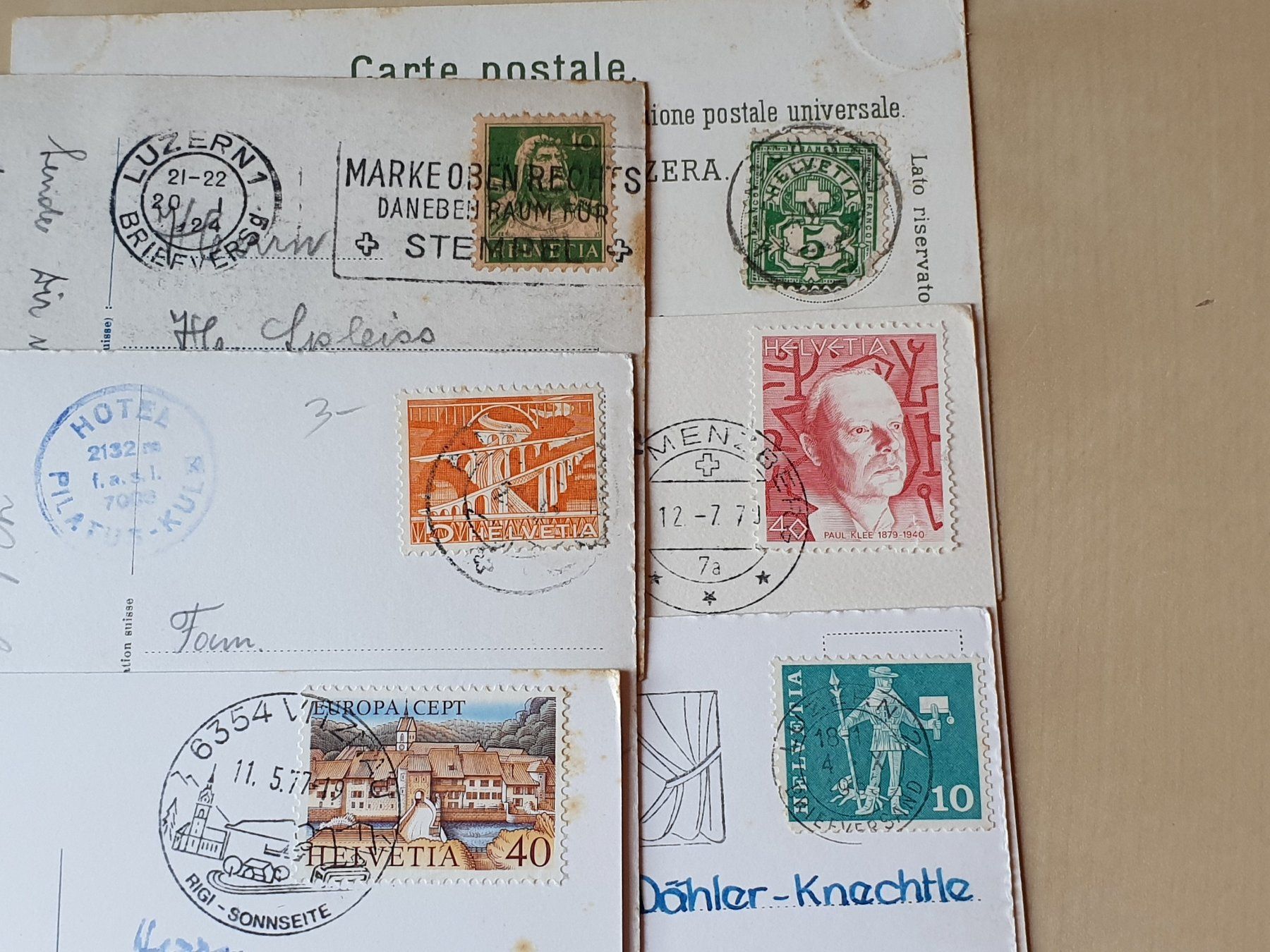 Ansichtskarten: 10 x Karten Luzern ab 1902 – Gebraucht aus Stansstad von collectorsshop 5
