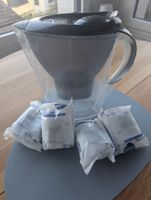 Brita Wasserfilter-Kanne (Schwarz) + 4 neue Kartusche
