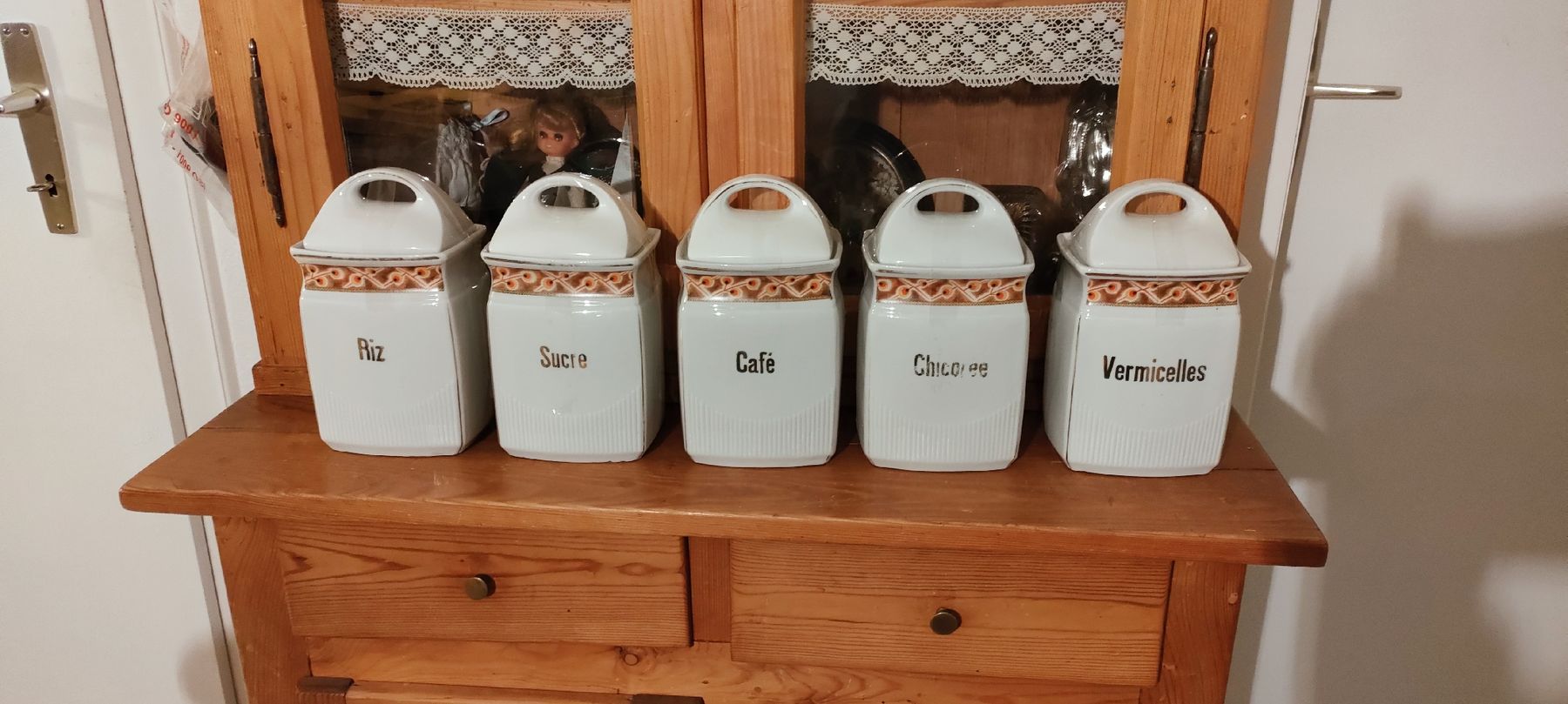 Cucine complete: 5 Pots à provision vintage – Usato da Riaz venduto da Tobydesmonts