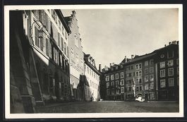 AK Biel, Strassenpartie am Rathaus, 1931