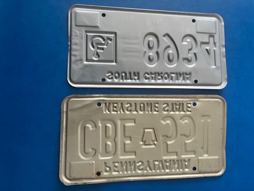 Schilder: 2 X  USA  AUTOSCHILDER – Gebraucht aus Steinach von Momoco 1
