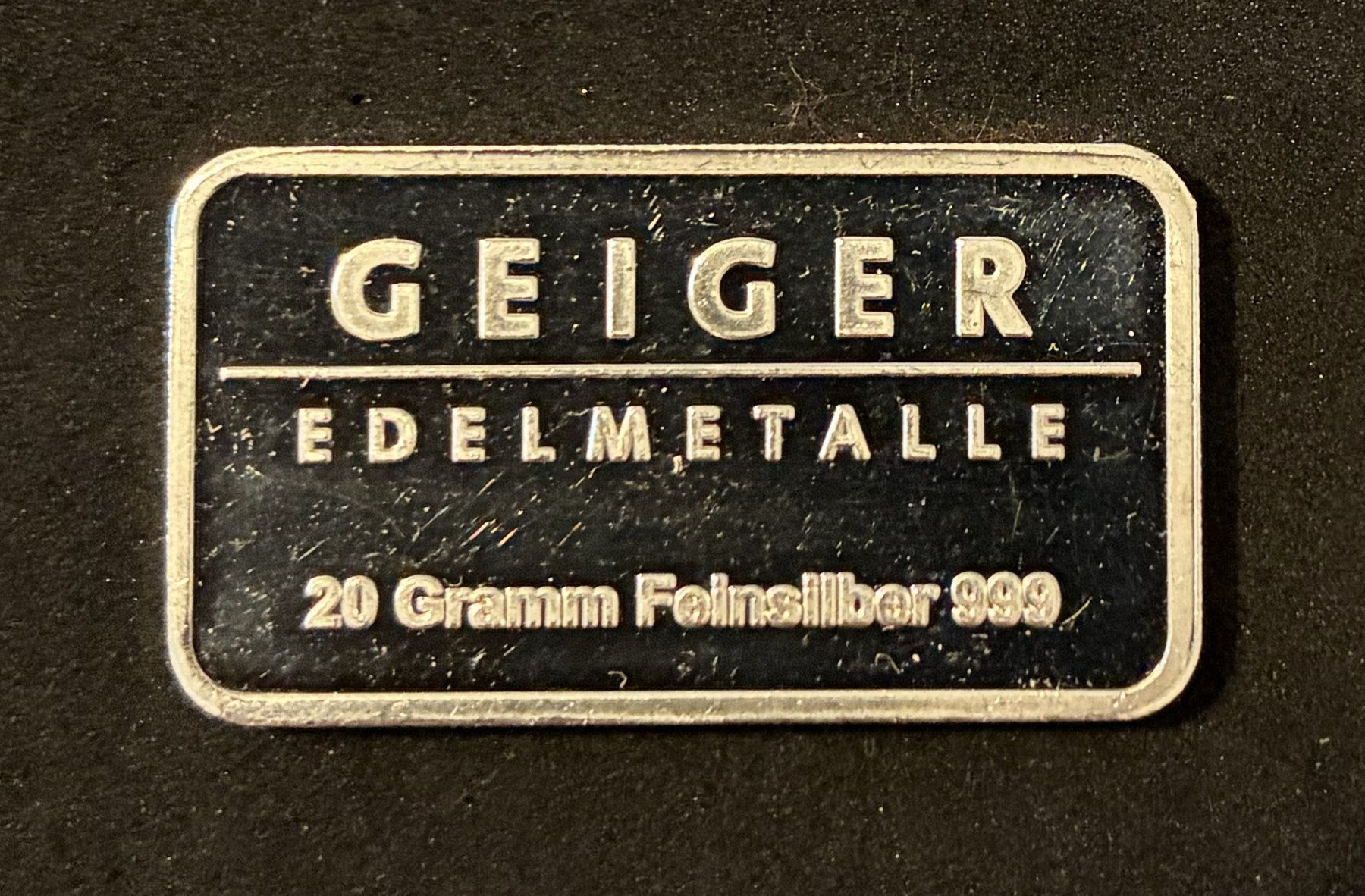 Metalli preziosi: 20g Geiger 999er Silber Barre – Usato da Köniz venduto da Habenix