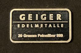 20g Geiger 999er Silber Barre