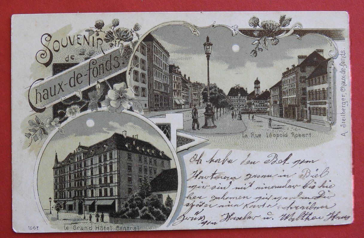 Cartoline postali: Souvenir - Chaux de Fonds – Usato da Rain venduto da 999-800-K