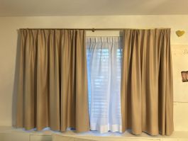 Pfister Vorhang beige 2 Stk. 130x250cm Top Zustand!