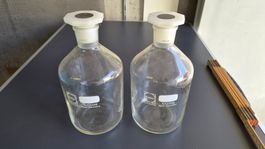 2 Schott Duran Laborflaschen 1000 ml mit Schliff 29/32
