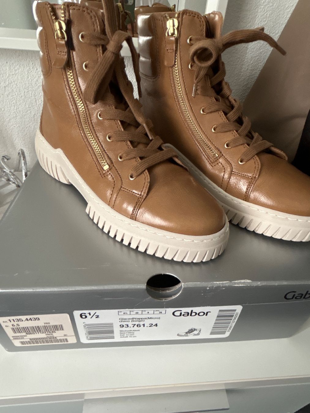 Gabor Scarpe da donna: Schnürstiefelette von Gabor, hellbraun, Grösse 40 – Nuovo (secondo la descrizione) da Erlinsbach SO venduto da hallon480