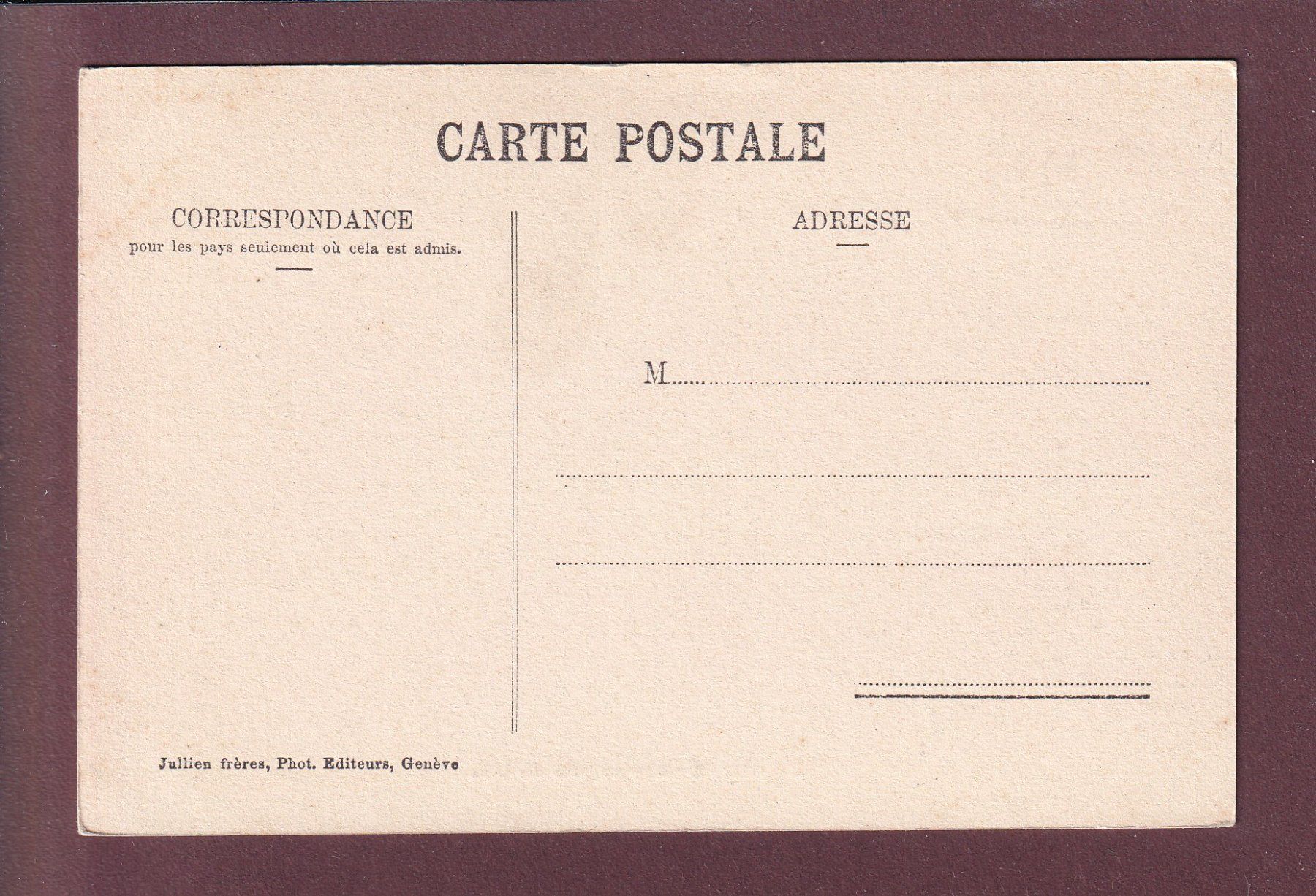 Cartes postales: GENEVE - Un jour de Bise – D'occasion à Pully par nicecards 1