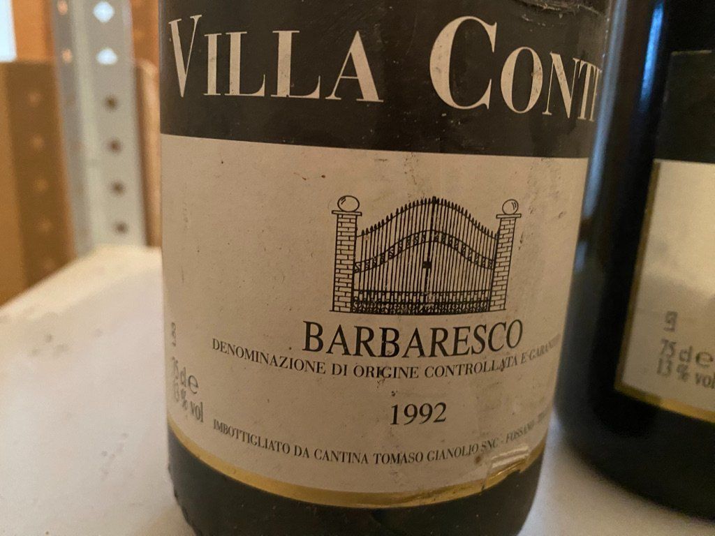 Vino: 1992 Barbaresco/ Villa Contea – Nuovo e nell'imballaggio originale da Schaffhausen venduto da Krabbenburger31 1